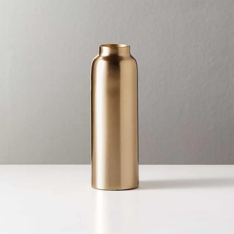 Bronn Brass Modern Taper Candle Holder + Reviews | CB2 | CB2