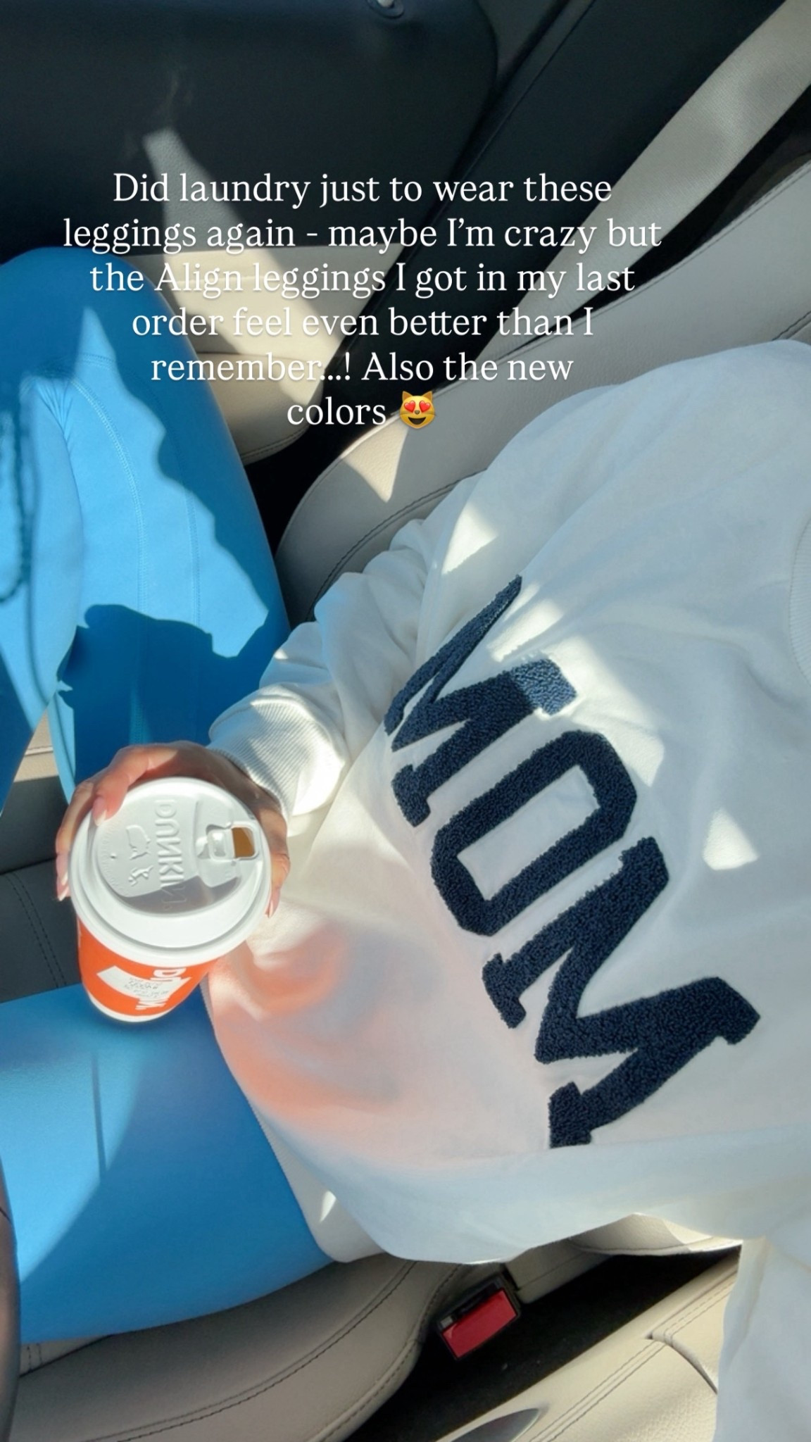 XS sweatshirt (it’s very oversized) / XS sports bra / size 2 leggings 

#LTKMothersDay #LTKmomlife #LTKActive