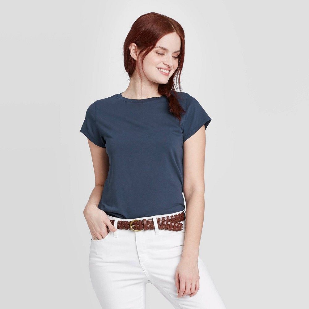 Women's Short Sleeve T-Shirt - Universal Thread Navy XL, Blue | Target