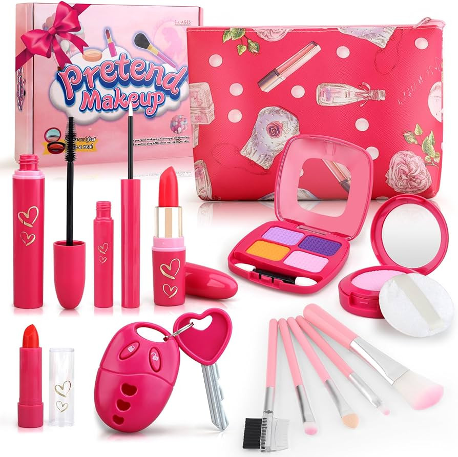 Toddler Girl Toys, Basic Pretend Makeup Kit for Girls, Kids Play Makeup Set for Kids 3-5 4-6, Tod... | Amazon (US)