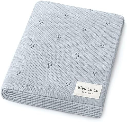 100% Luxury Organic Cotton Pointelle Knit Baby Quilt Blanket for Boys – Refined Lightweight Hei... | Amazon (US)