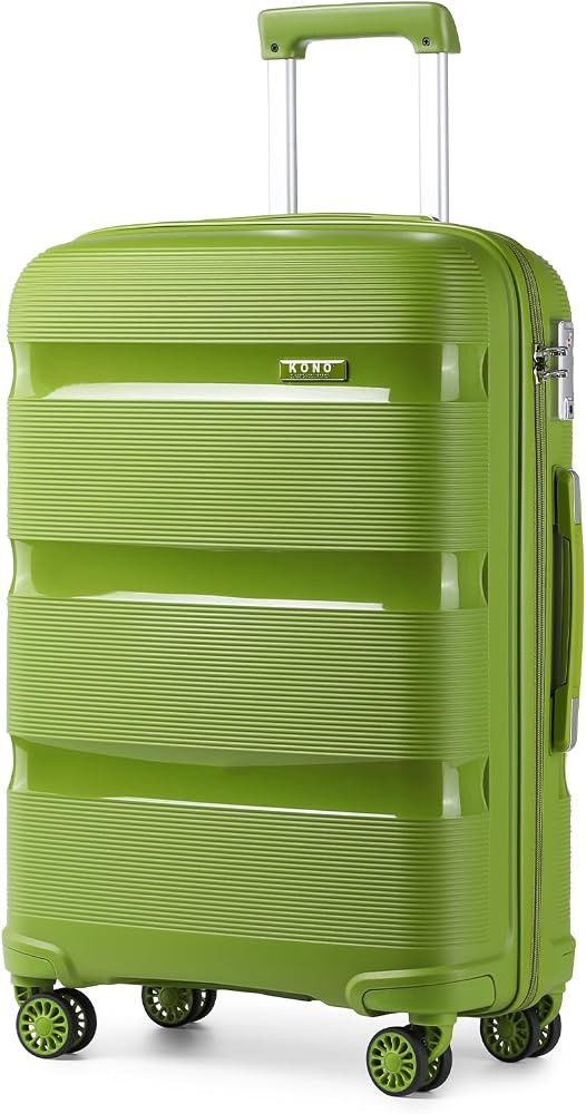 Kono Carry On Luggage Hard Shell Travel Trolley 4 Spinner Wheels Lightweight Polypropylene Suitca... | Amazon (US)