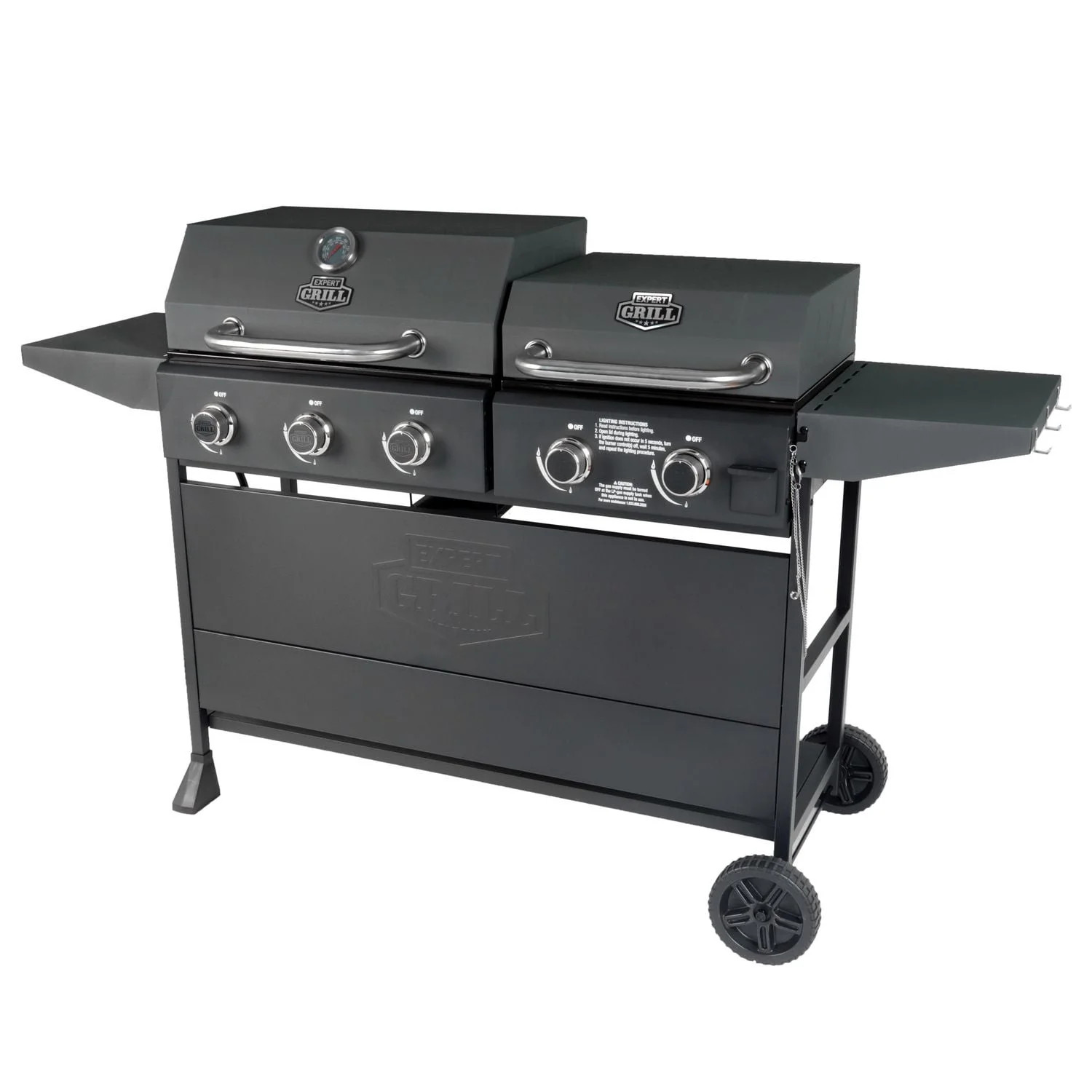 EXPERT GRILL 5-Burner Gas BBQ / Griddle Combo Grill, Black, GGC2552WA-C | Walmart (CA)