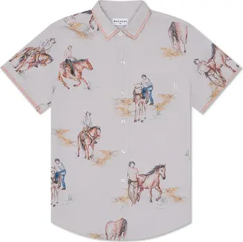 MAVRANS Horse Weekend Short Sleeve Button-Up Shirt | Nordstrom | Nordstrom