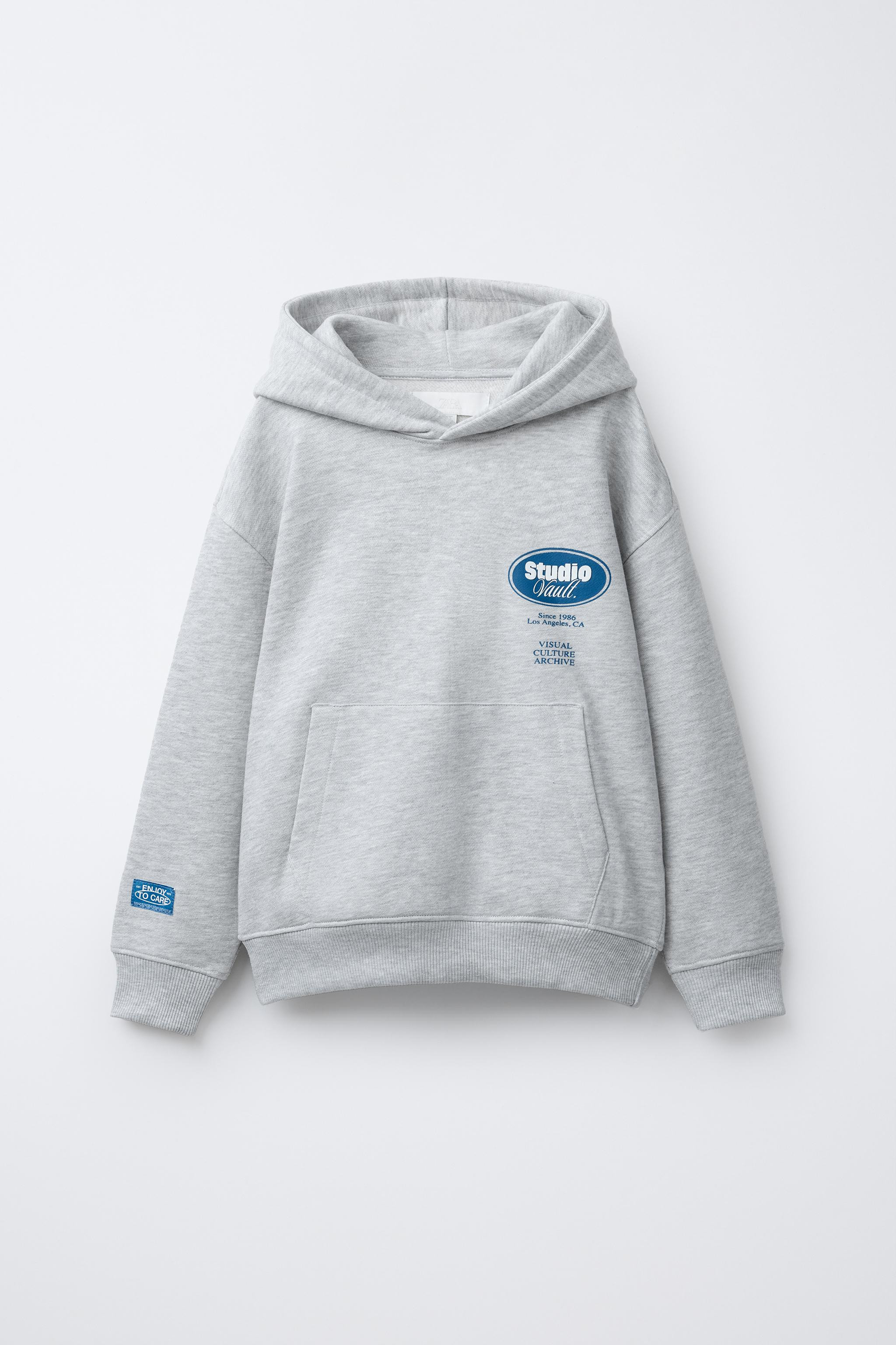 RAISED TEXT HOODIE SWEATSHIRT | Zara US