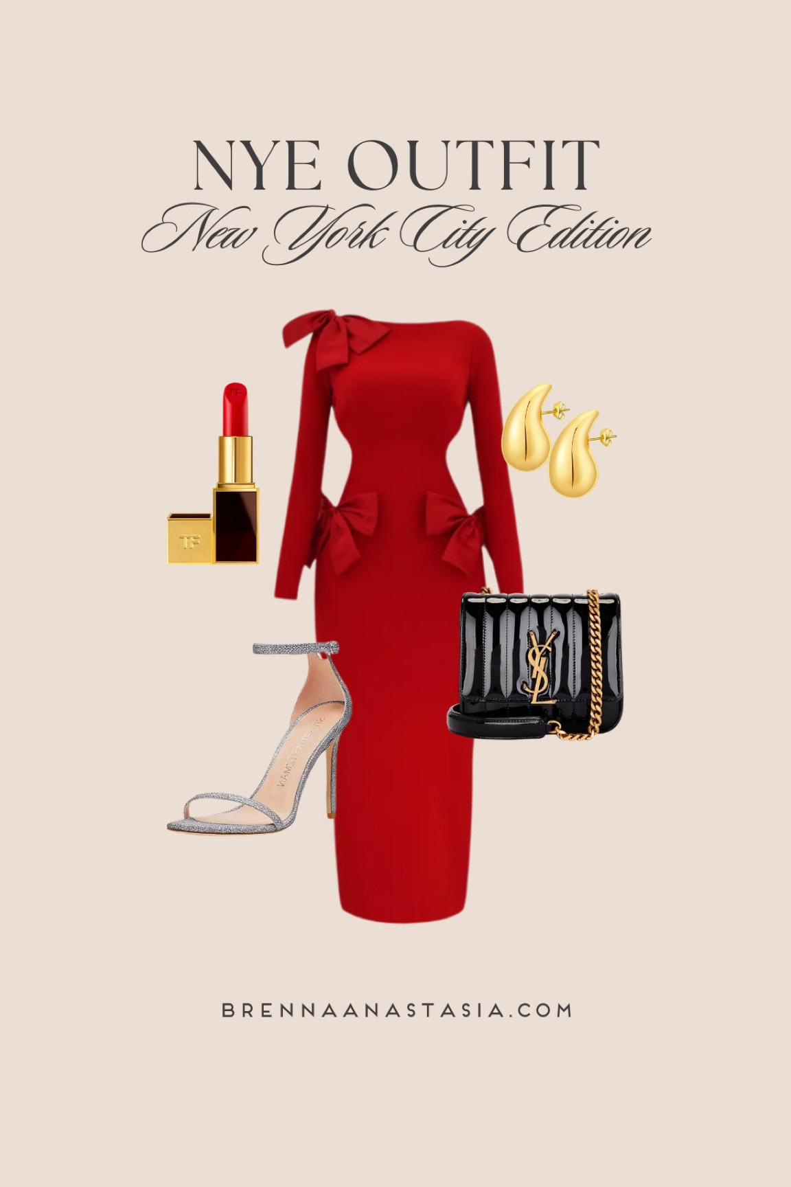 NYE Outfit Inspo: NYC Edition ❤️ I love this vibrant red dress with bow details. Style the dress with black and gold accessories and a red lip for a chic and elevated NYE look! 

NYE outfits, NYE dress, New Year’s Eve outfits

#LTKSeasonal #LTKHoliday #LTKstyletip