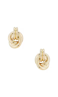 STONE AND STRAND Gold Forme Dainty Knot Stud Earrings in 14k Solid Yellow Gold from Revolve.com | Revolve Clothing (Global)