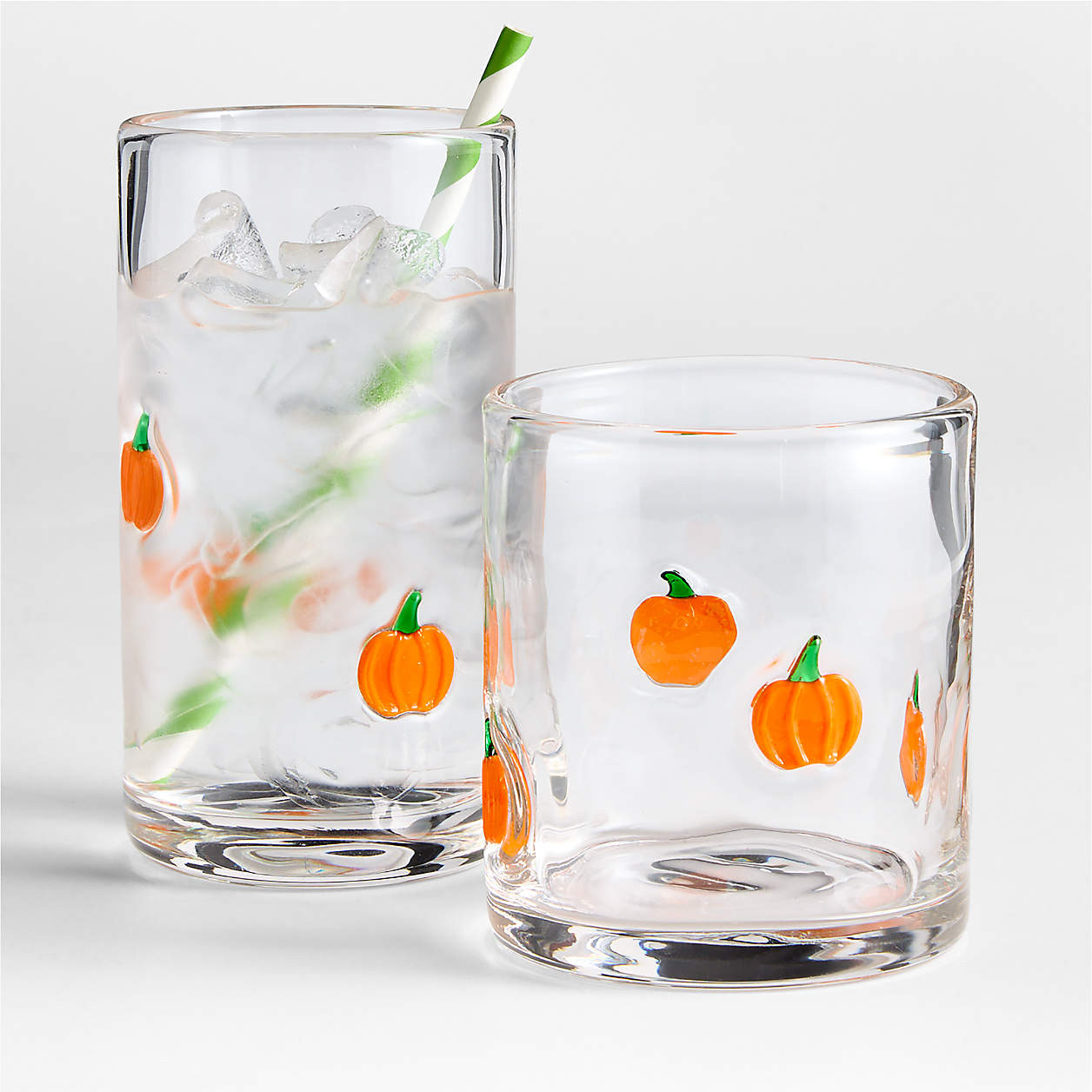 Pumpkins Icon 15.5-Oz. Highball Glass + Reviews | Crate & Barrel | Crate & Barrel