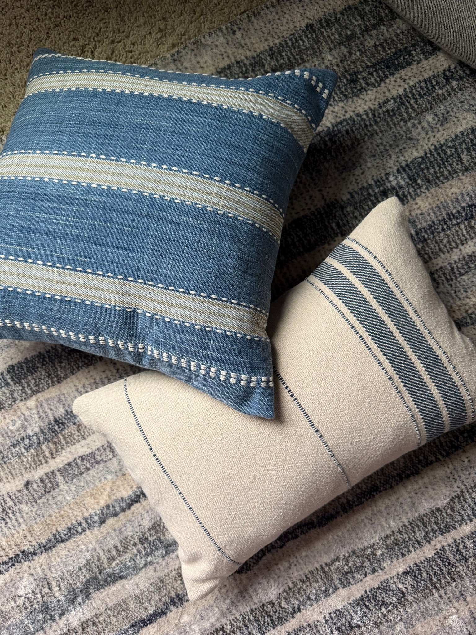 Vintage inspired blue stripe pillows. Available as cover only, with poly insert, or with down insert.

I definitely recommend a down insert, they make everything look more high-end.



#LTKHome