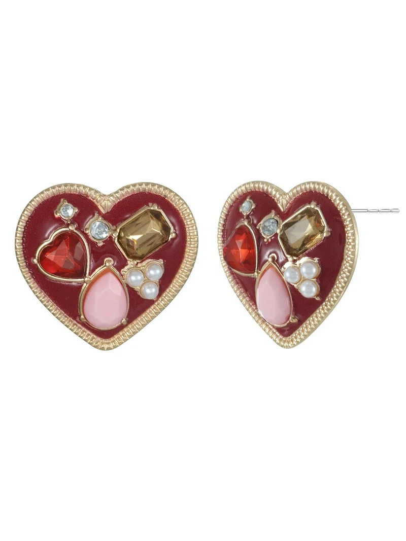 Way to Celebrate Valentine's Day Heart Charm Earrings, 1 Pair | Walmart (US)