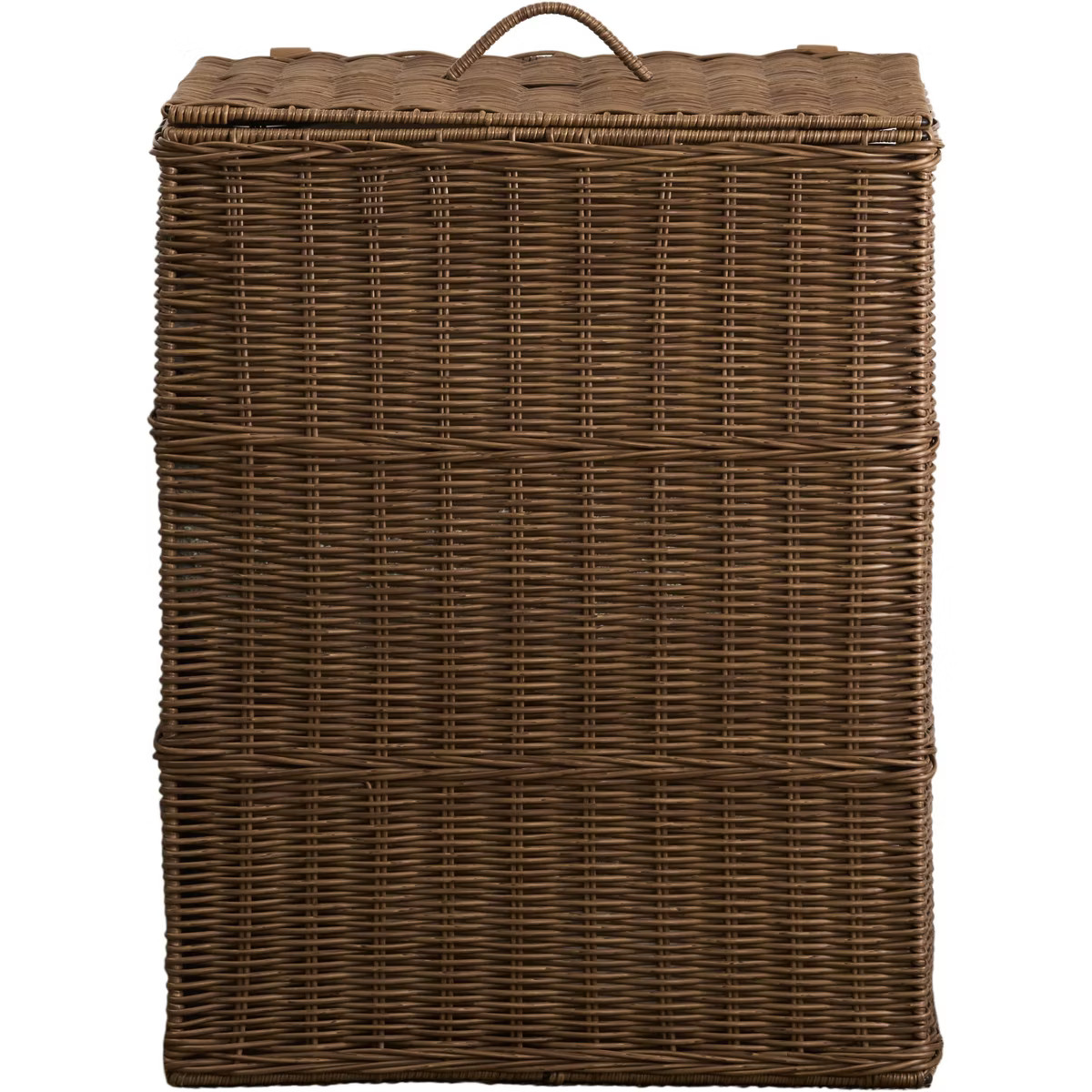 Solhome Joseph Rectangular Woven Resin Wicker Laundry Hamper 17.3" x 13.8" x 23.6" Espresso Brown | Target