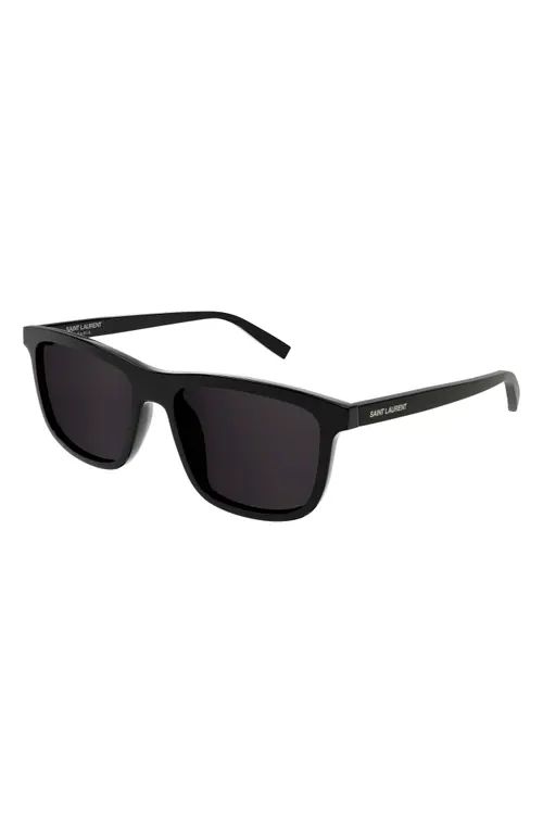 Saint Laurent Ace 56mm Square Sunglasses in Black at Nordstrom | Nordstrom