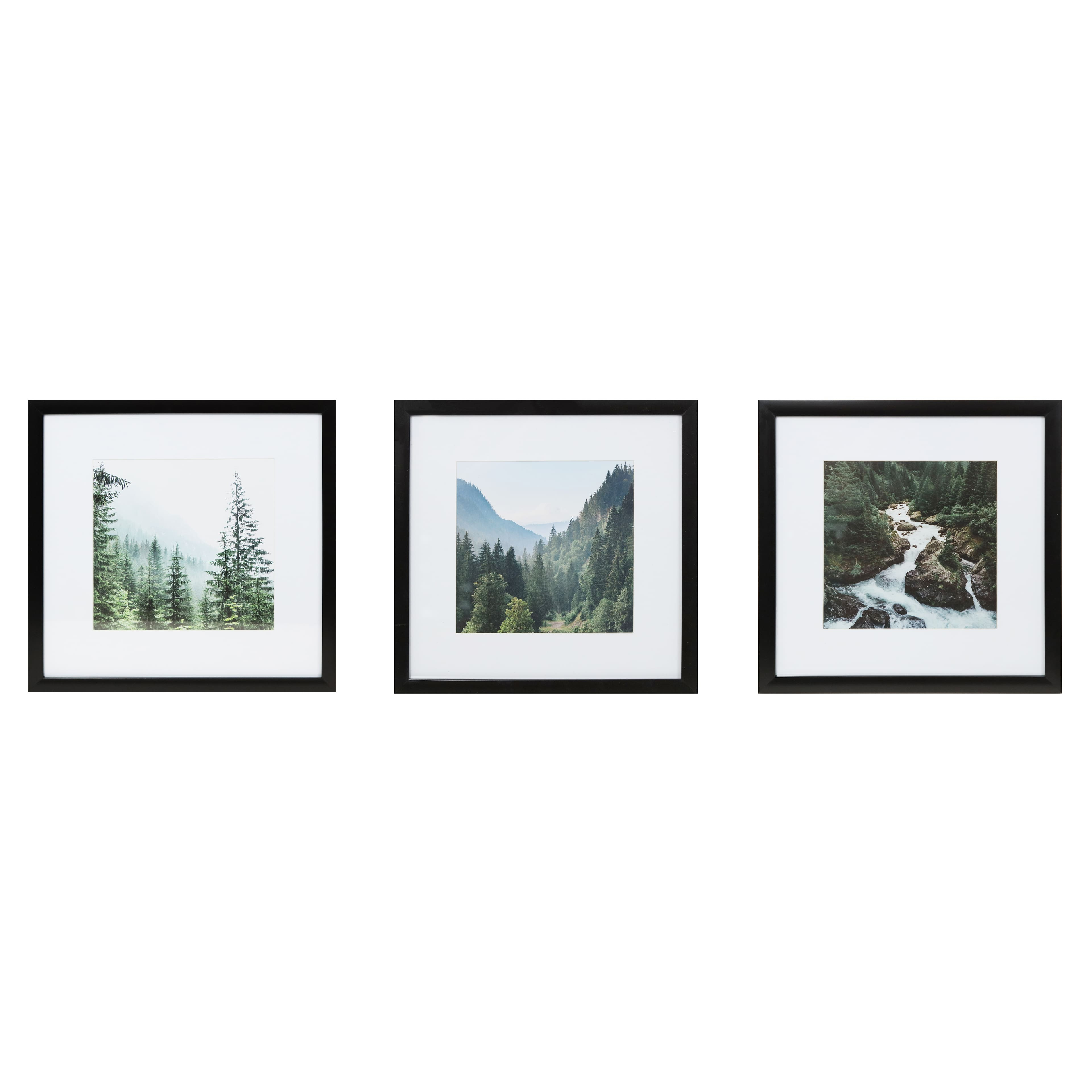 3 ct Black 8" x 8" Frame Set with Mat, Gallery™ by Studio Decor® | Michaels® | Michaels Stores