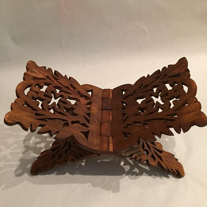 Prayer Book Holder Stand Unique Holidays Gift Rihal Rehal Rail Wooden Carved Gift 15.5"x7" | Amazon (US)