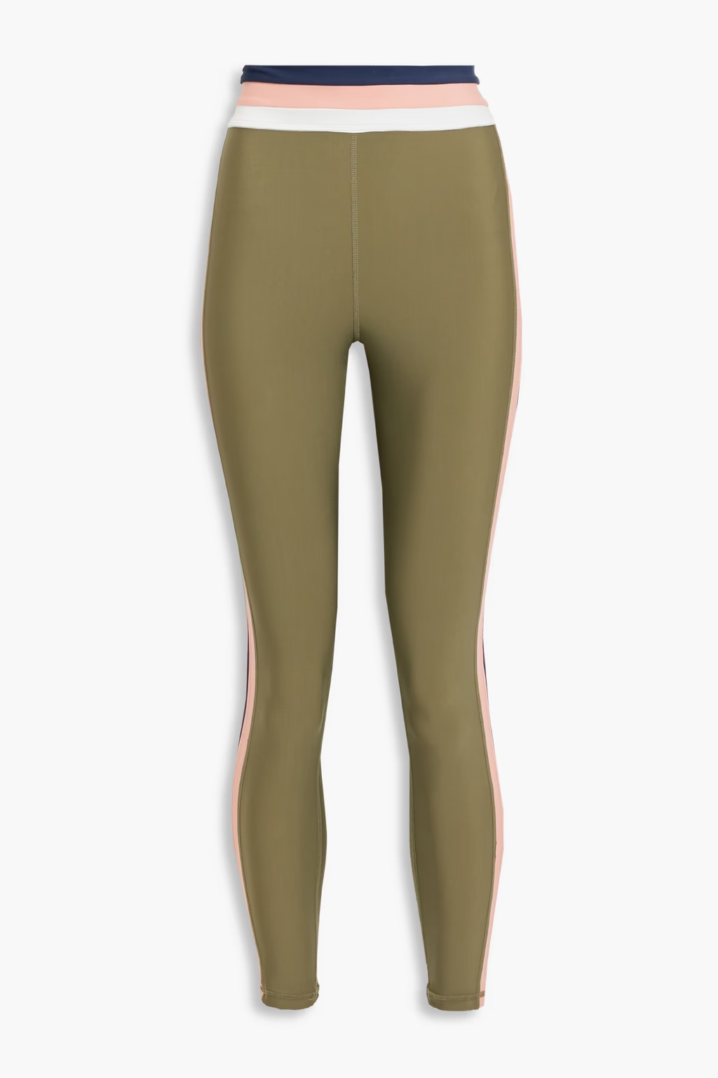 Army green Papillion striped stretch leggings | THE UPSIDE | THE OUTNET | The Outnet (US and CA)