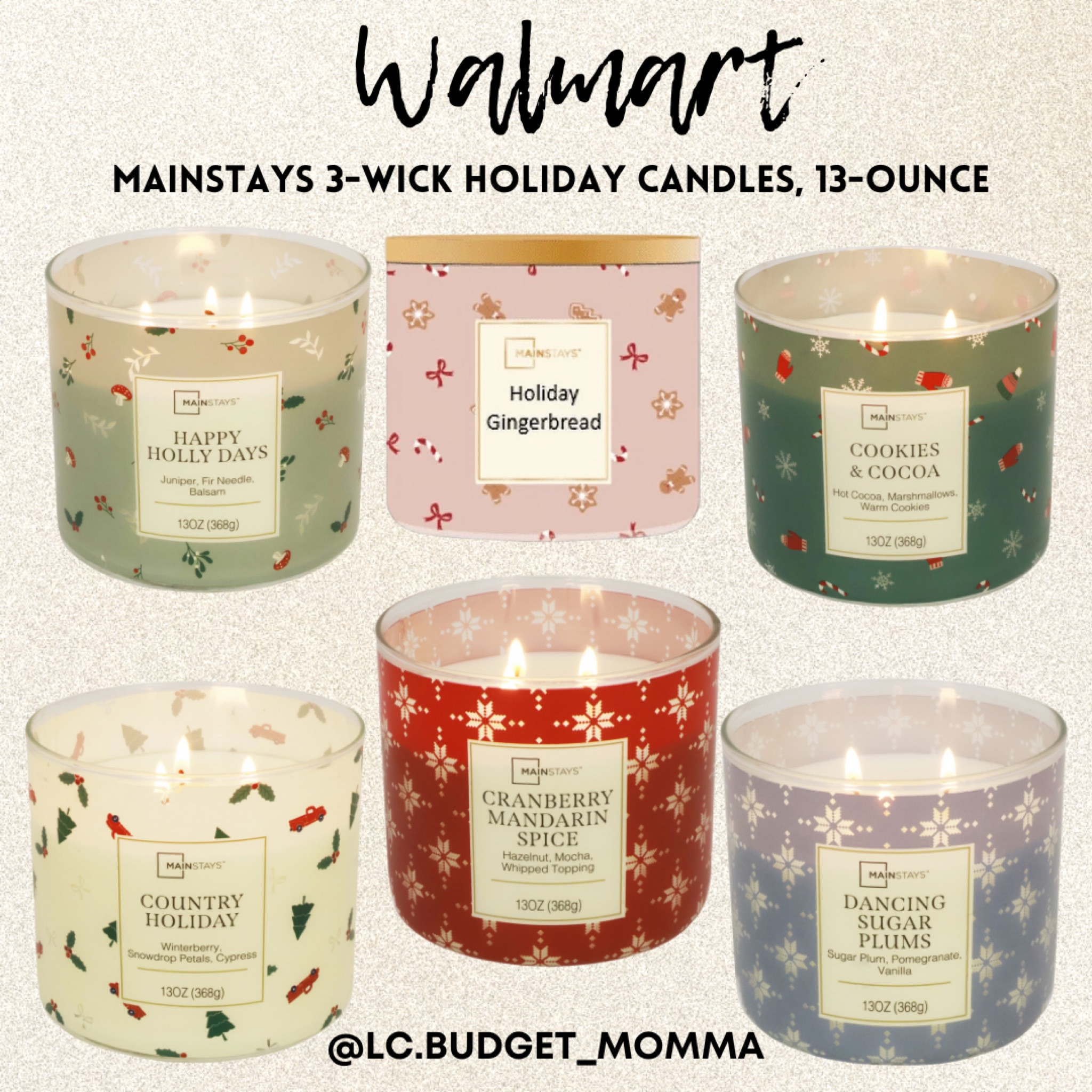 Holiday candles at Walmart. Under $6! 

#walmart #candles #christmas

#LTKSeasonal #LTKHoliday #LTKGiftGuide