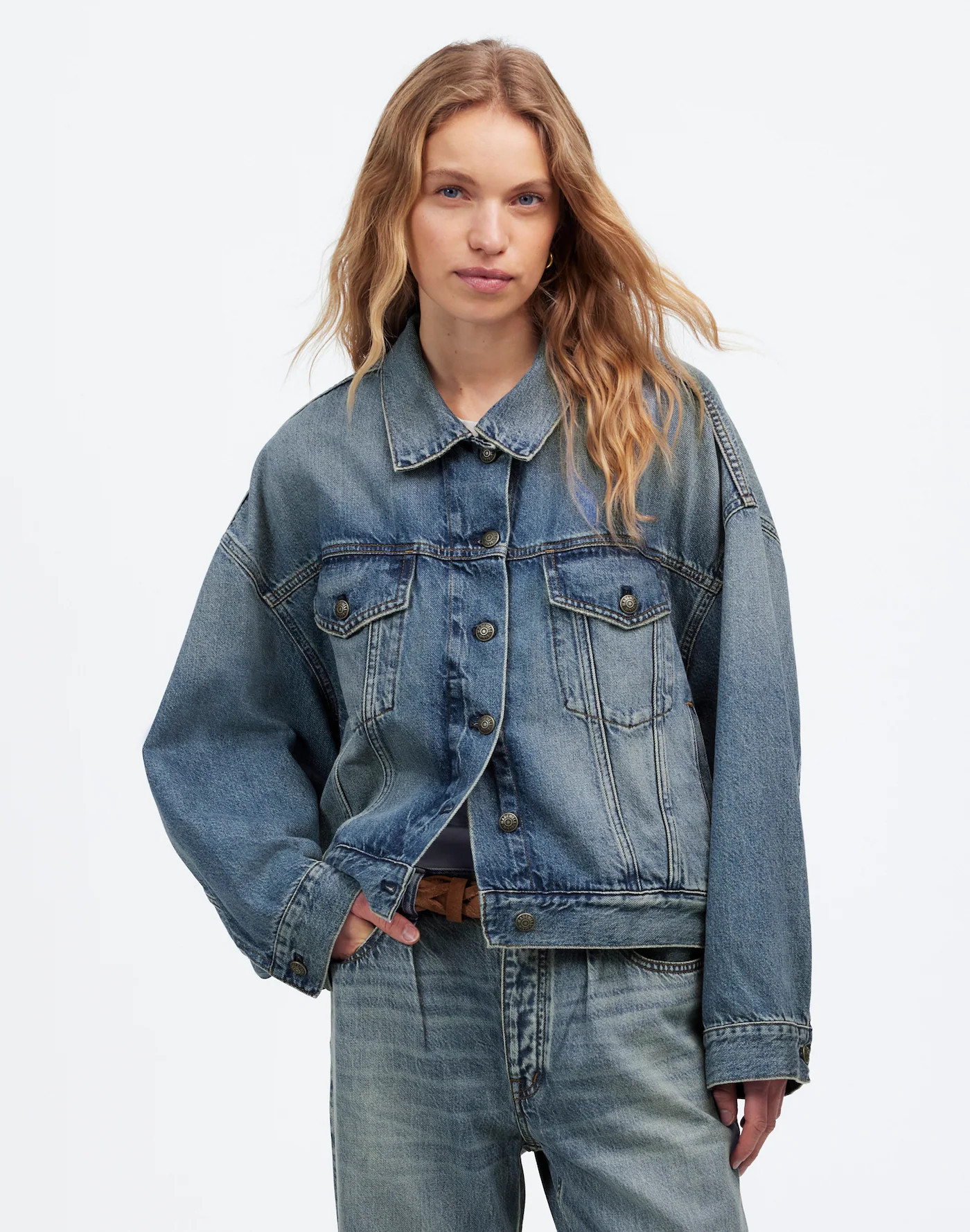 Relaxed Crop Jean Trucker Jacket in Billings Wash | Madewell | Madewell