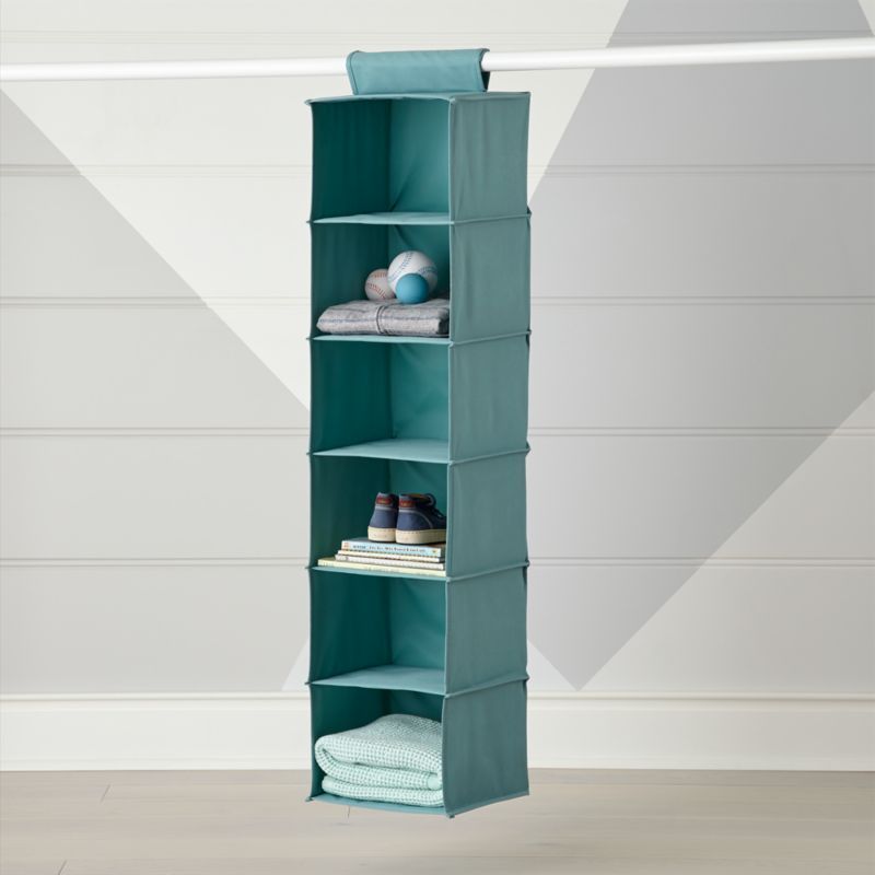 Canvas Teal Hanging Organizer + Reviews | Crate & Kids | Crate & Barrel