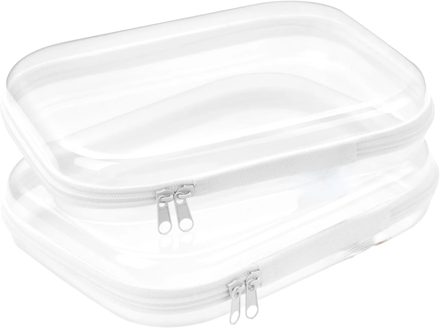 Hard Sided Clear Zipper Case for Storage- Professional-Grade Plastic Clear Zipper Pencil Case,Toy... | Walmart (US)