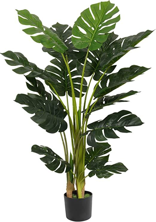 VIAGDO Artificial Monstera Deliciosa Plant 4ft Tall 15 Decorative Split Leaves Plant Faux Swiss C... | Amazon (US)