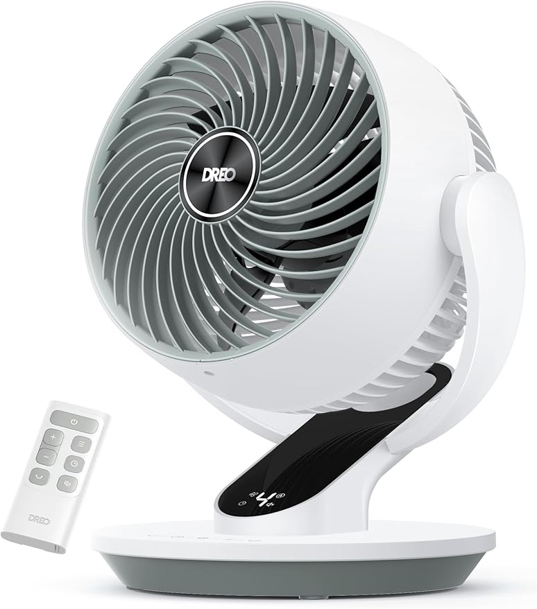 Dreo Oscillating Fan for Bedroom, 13 Inch Quiet Table Fans for Home Whole Room, 70ft Powerful Air... | Amazon (US)