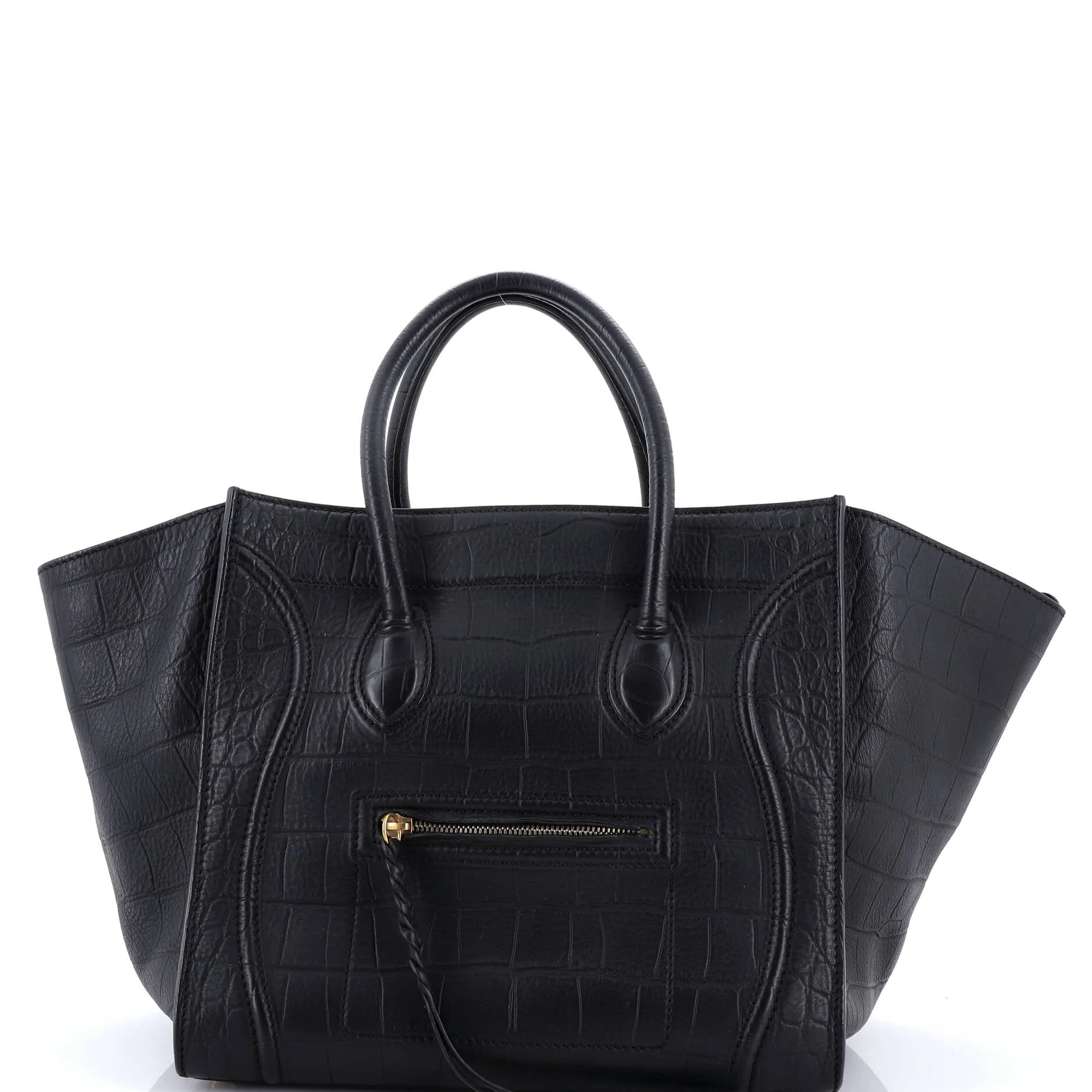 Pre-Owned CELINE Phantom Bag Crocodile Embossed Leather Medium By Rebag - Walmart.com | Walmart (US)