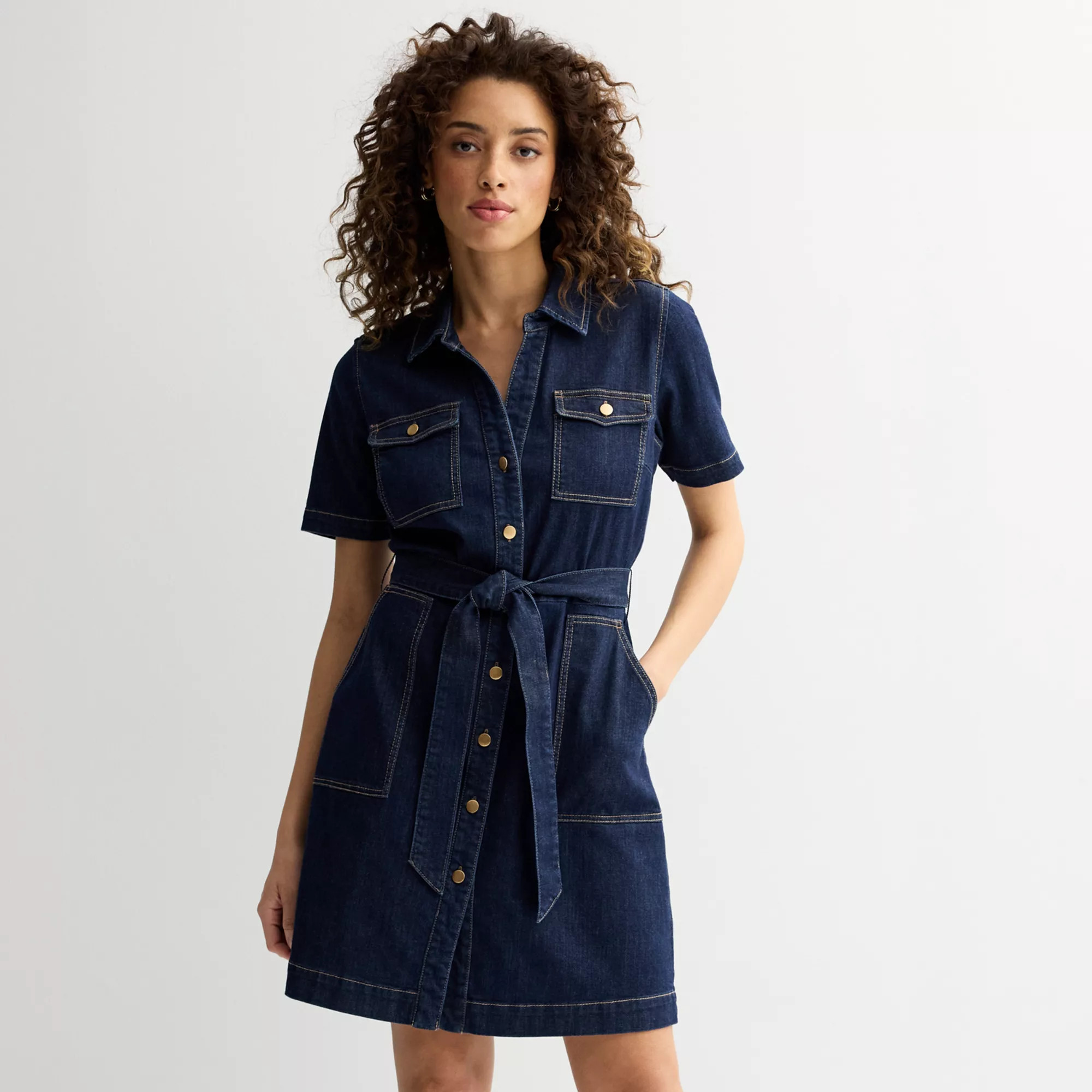 Women's Draper James Short Sleeve Denim Shirt Dress | Kohl's