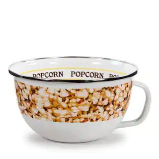 Golden Rabbit 24 oz. Popcorn Enamelware Popcorn Sharing Bowl, White | The Home Depot
