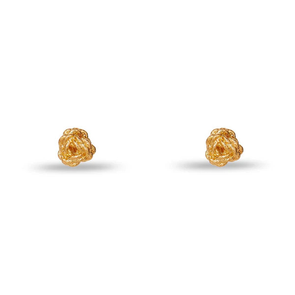 GOLD CHATEAU ROPE STUD EARRINGS | LELE SADOUGHI