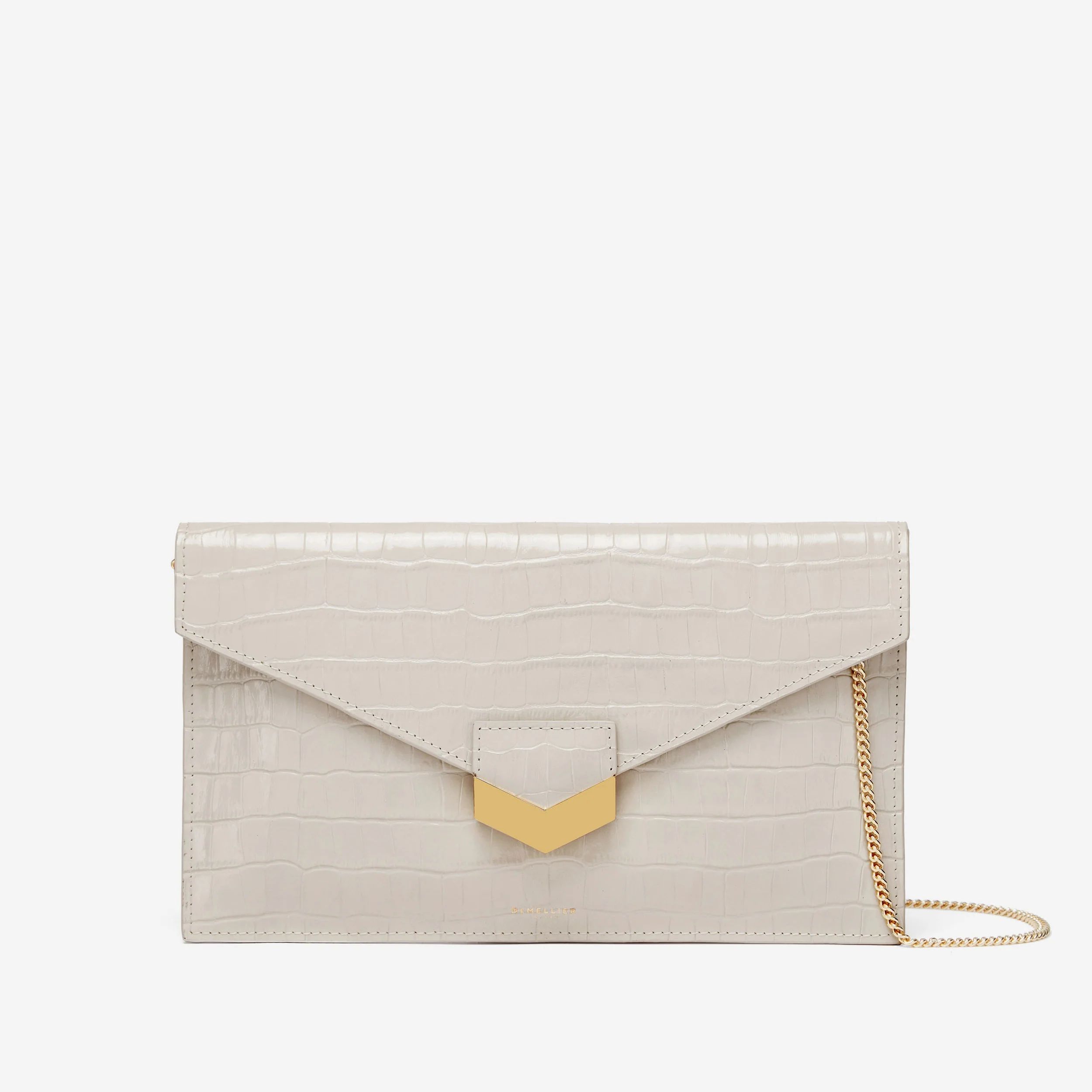 The London Clutch | Off-White Croc-Effect | DeMellier | DeMellier