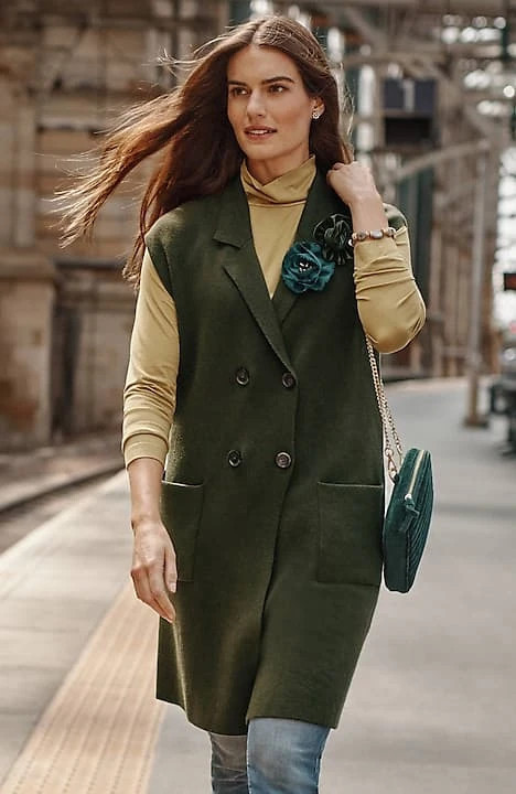 Majestic Double-Breasted Sweater Gilet | J. Jill