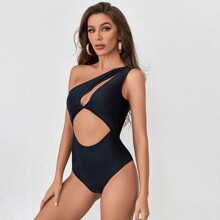 One Shoulder Cut Out Bodysuit | SHEIN