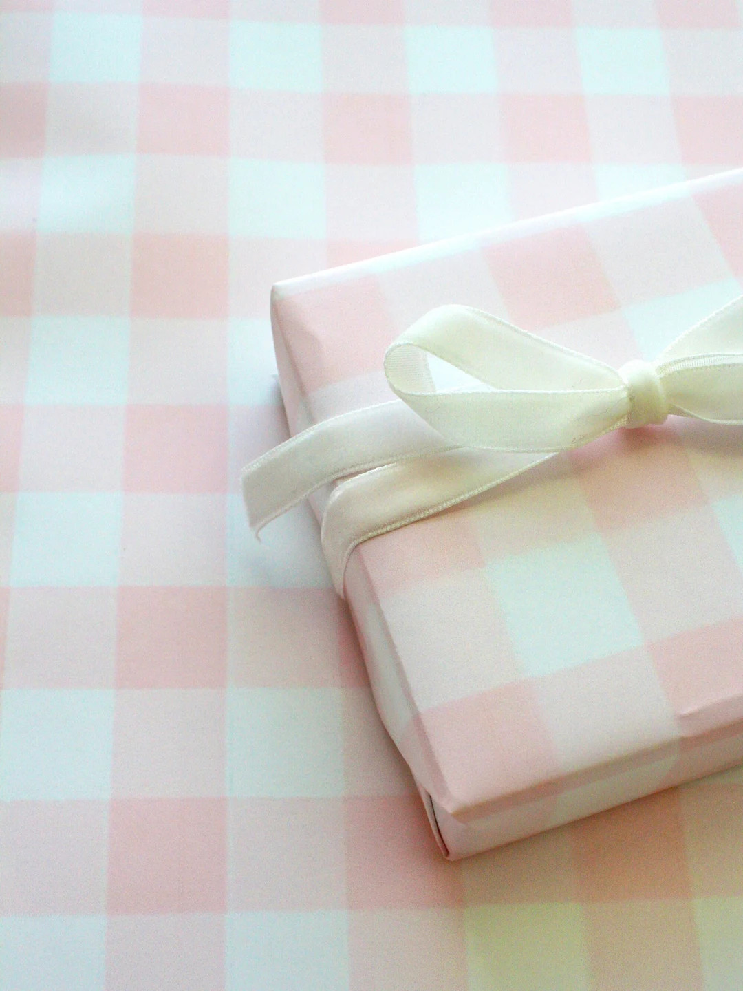 Pink Gingham Wrapping Paper, Preppy Girly Gift Wrap (Baby Shower, Birthday Party, Wedding, Bridal... | Etsy (US)