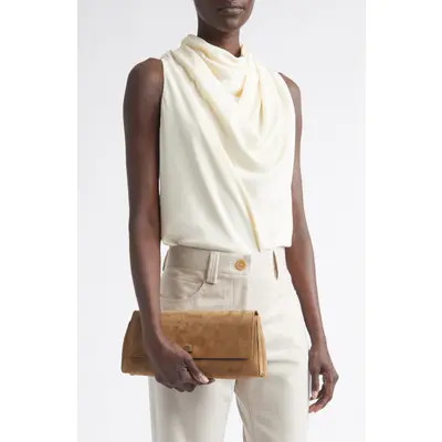 Khaite Audrey Suede Clutch in Rebel at Nordstrom | Nordstrom