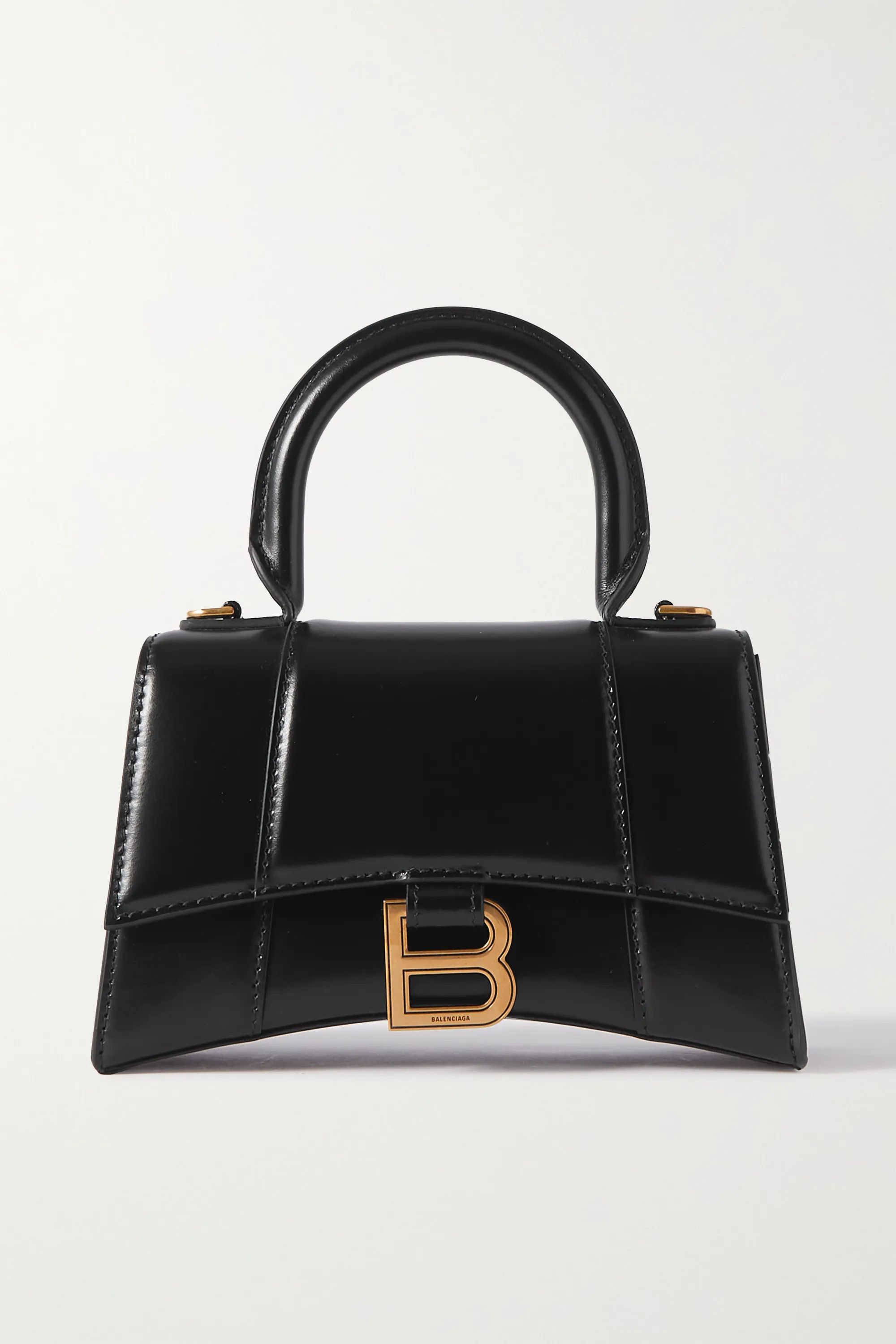 Black Hourglass XS leather tote | Balenciaga | NET-A-PORTER | NET-A-PORTER (UK & EU)