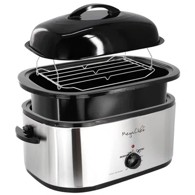 MegaChef 22 Quart Electric Roaster Oven with High Dome Self-Basting Lid | Wayfair North America