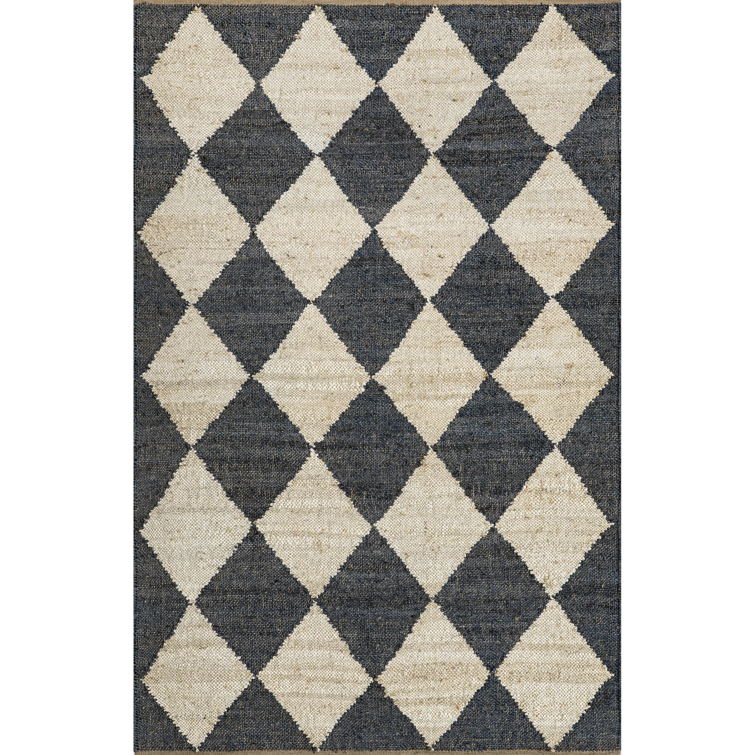 Godelinde Diamond Checkerboard Jute Area Rug | Wayfair North America