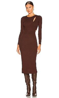 ASTR the Label Alora Sweater Dress in Dark Brown from Revolve.com | Revolve Clothing (Global)