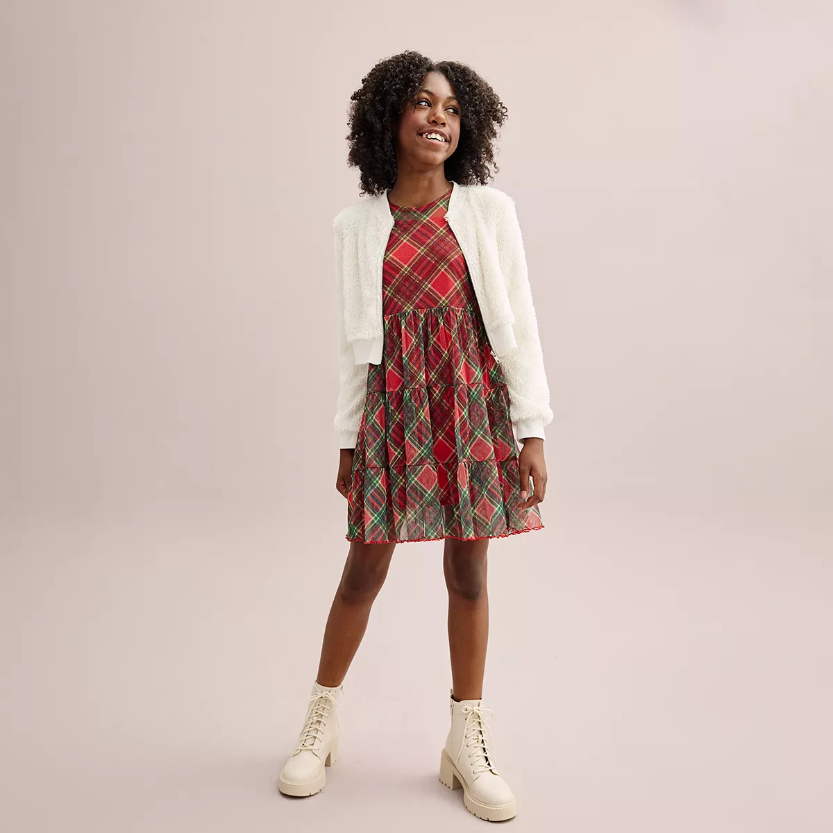 Girls 7-16 Knit Works Bomber Jacket & Tiered Dress Set in Regular & Plus Size | Kohl's