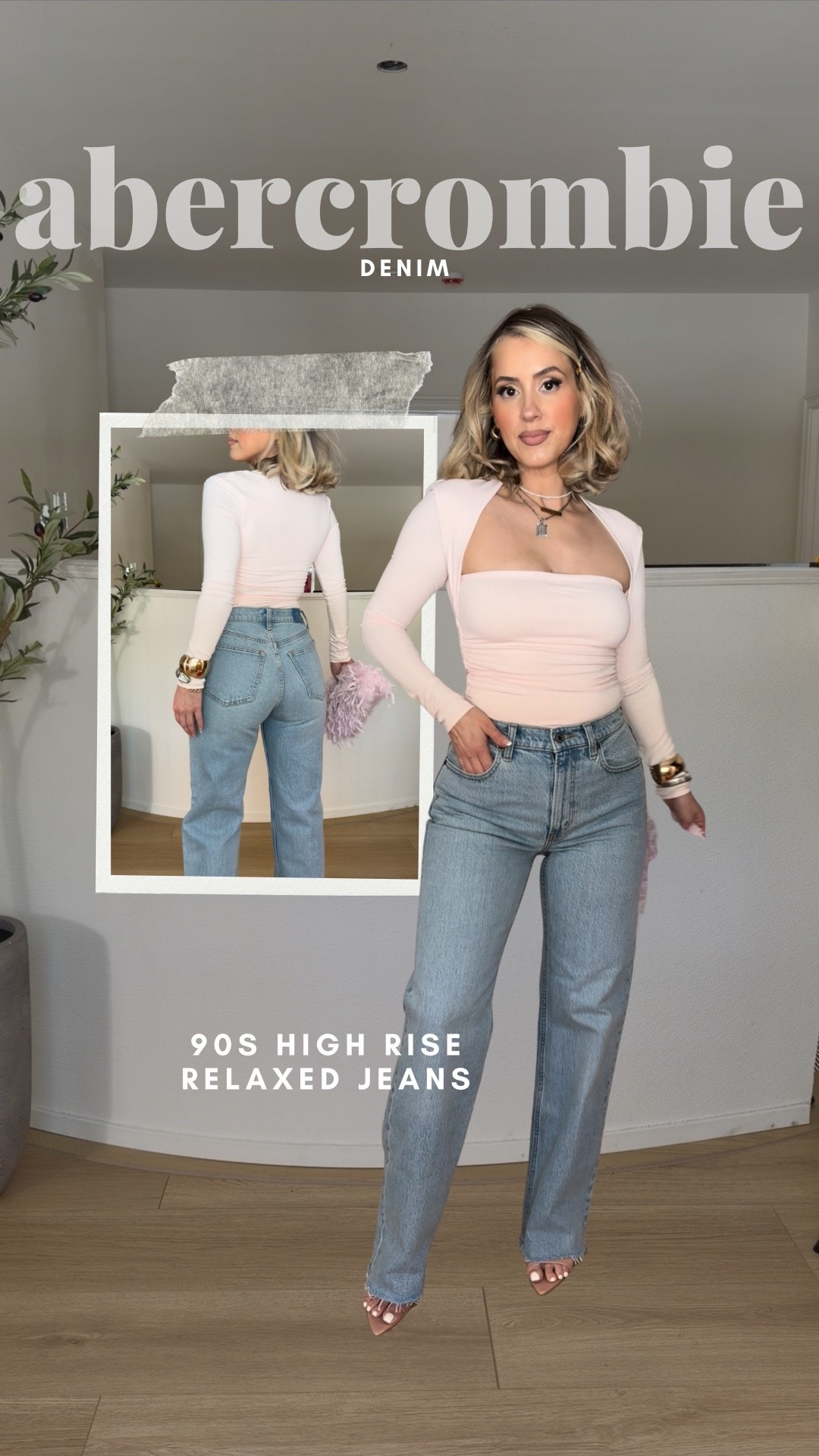 Abercrombie high rise relaxed jeans in curve love size 27R! 

➡️use code DENIMAF and get them almost 40% off today 🙌🏼

#LTKSaleAlert #LTKValentine #LTKootd