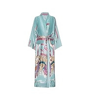 Women\u2019s Long Satin Kimono Robe with Side Pockets Floral Silky Lightweight Bathrobe Soft Slee... | Amazon (US)