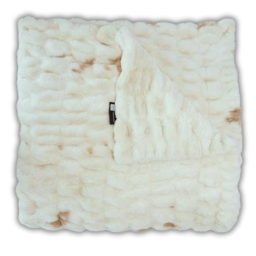 Minky Designs Faux Fur Minky Blanket - Super Soft, Fluffy & Fuzzy Throw for Couch, Bed, or Home Décor - Perfect for Adults, Teens & Kids (Chic | Crème Brulee) | Amazon (US)
