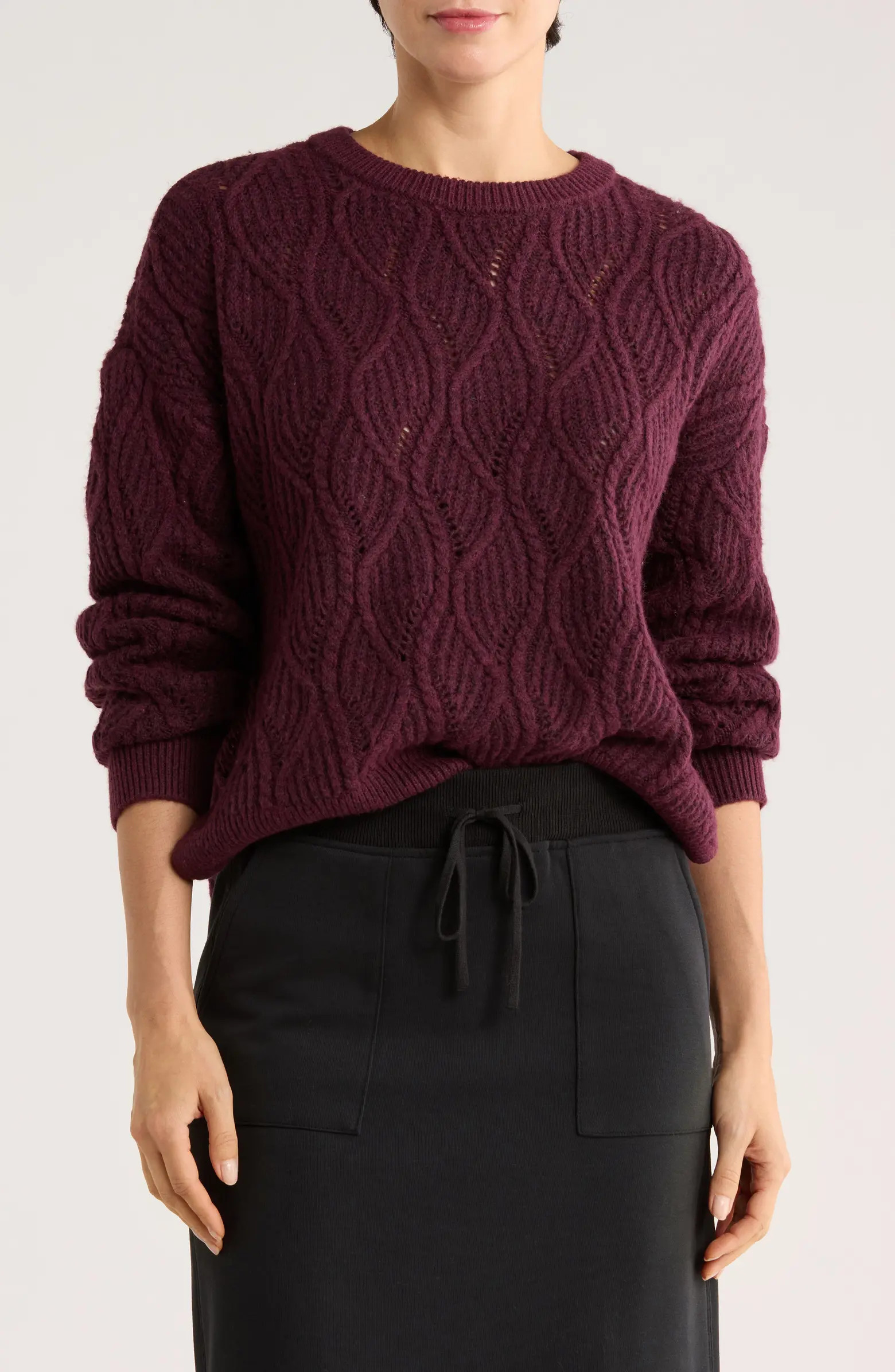 Splendid Novelty Pointelle Stitch Sweater | Nordstromrack | Nordstrom Rack