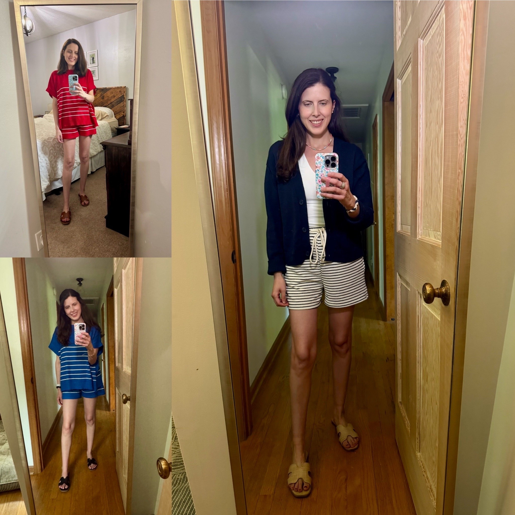 Every day summer outfits, we love this stripe set it can mix and match. The black and white shorts are also from another set, but we paired with favorite Amazon basic cardigan.

#LTKgrwm #LTKootd #LTKSeasonal