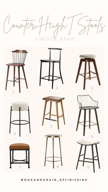 Counter height bar stools // simple bar stool // affordable bar stool // countertop stool // backless barstool 

#LTKhome