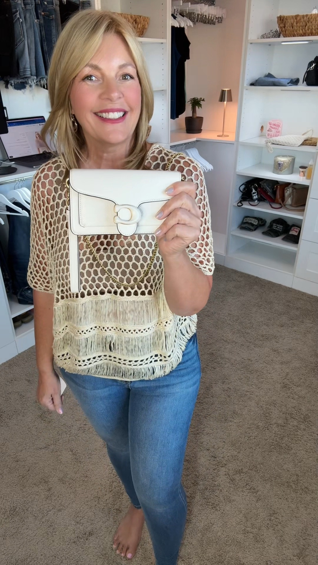 I love a small Crossbody bag. And even though this wrist style bag is small, it holds everything I need for an evening out. I was surprised by how many pockets it has. 

#LTKItBag #LTKStyleTip #LTKOver40