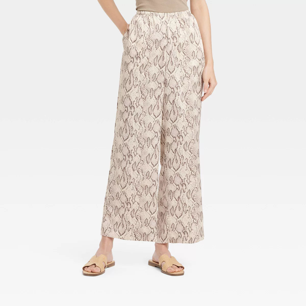 Women's Mid-Rise Pull-On Satin Pants - A New Day™ | Target