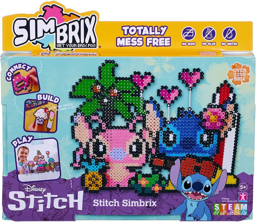Simbrix Connect & Wow Stitch 2250+ Pixel Art Building Set, Mess-Free, 2D/3D, Ages 5+ | Amazon (UK)