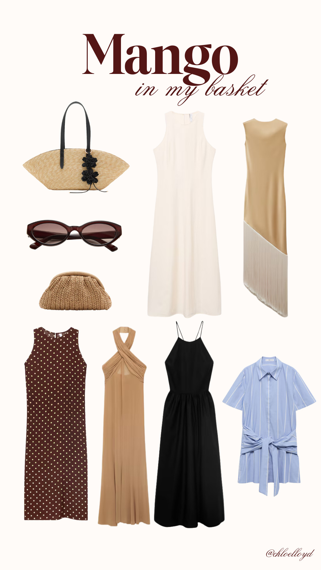 Mango, Polka Dot Dress, Dresses, Summer Dresses, Raffia Clutch, Sunglasses, Basket Bag, Black Dress, Satin Dress, Dress With Crossed Neckline, Halter Dress, Midi Dress 

 #LTKuk #LTKsummer #LTKstyletip