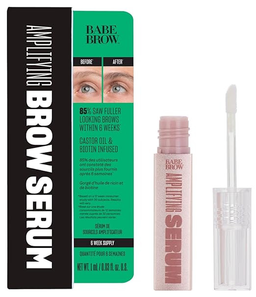 Babe Original Eyebrow Serum For Thicker Brows - Brow Serum with Castor Oil, Biotin, Repairing Ami... | Amazon (US)